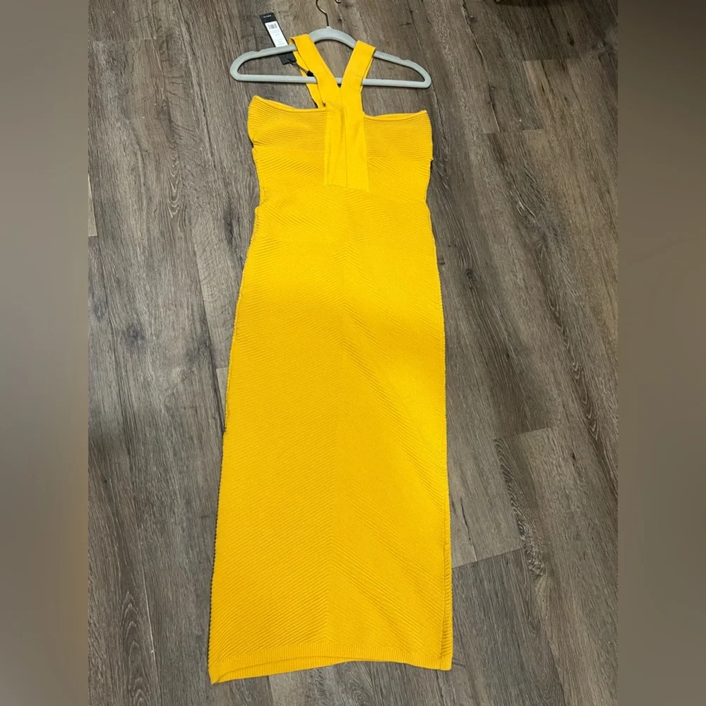 BCBGMaxazria Merigold Abigail Halter Midi Dress - Picture 5 of 10